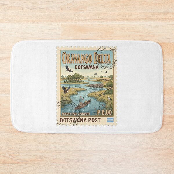 Item preview, Botswana Okavango Delta Wildlife Safari Travel Stamp designed and sold by k3rstman1.