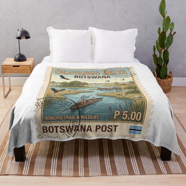 Item preview, Botswana Okavango Delta Wildlife Safari Travel Stamp designed and sold by k3rstman1.