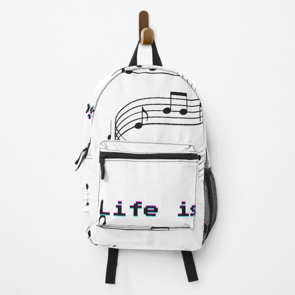 Item preview, Life Is A Song Minimalist Music Notes Wavy Staff Pixel Text designed and sold by Alexacarmen.