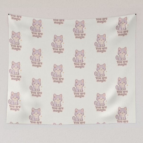 Item preview, Starry Cat – You Are Magic Motivational Sticker designed and sold by Cerys-GS.