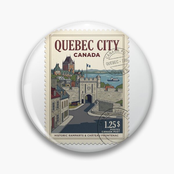 Item preview, Quebec City Historic Ramparts Vintage Travel Stamp designed and sold by k3rstman1.