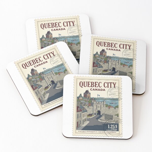 Item preview, Quebec City Historic Ramparts Vintage Travel Stamp designed and sold by k3rstman1.