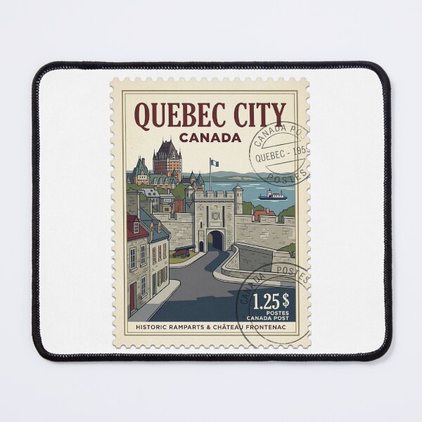 Item preview, Quebec City Historic Ramparts Vintage Travel Stamp designed and sold by k3rstman1.