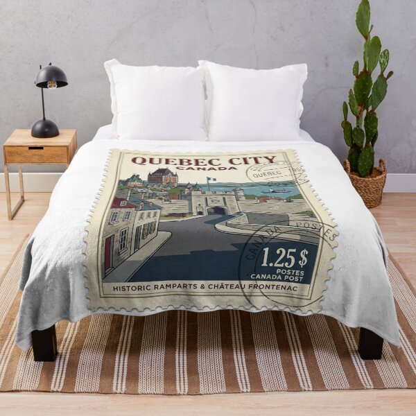 Item preview, Quebec City Historic Ramparts Vintage Travel Stamp designed and sold by k3rstman1.