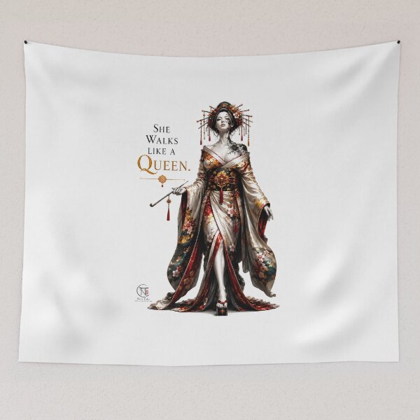 Item preview, She Walks Like a Queen | Neo Edo Oiran Art designed and sold by Neo Edo Studio.