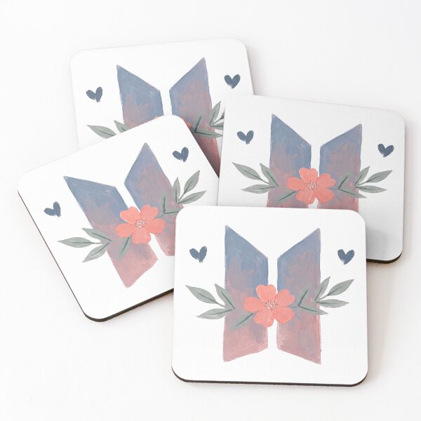 Item preview, BTS Bangtan Boys ARMY Pastel Flower Logo Art Work designed and sold by imsoyoon.