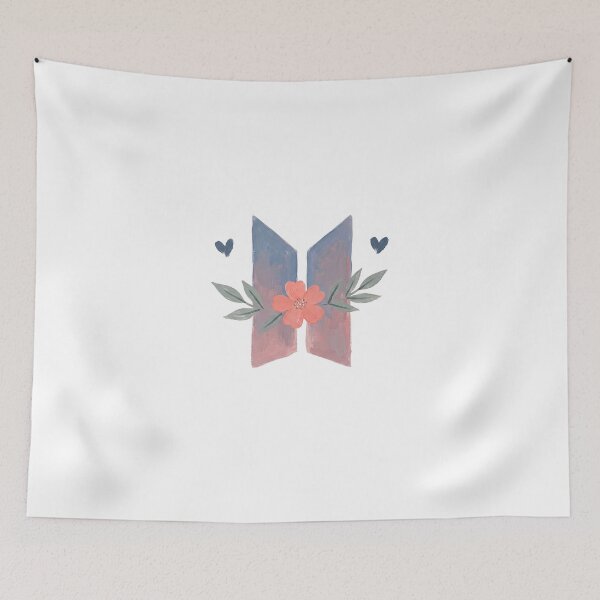 Item preview, BTS Bangtan Boys ARMY Pastel Flower Logo Art Work designed and sold by imsoyoon.