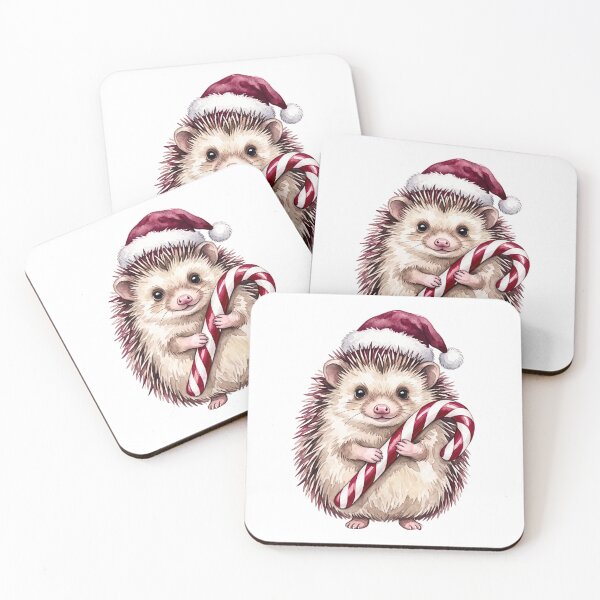 Item preview, Baby hedgehog wearing Santa hat designed and sold by Steele-Art.