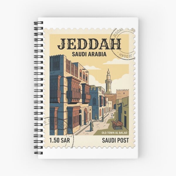 Item preview, Vintage Jeddah Saudi Arabia Travel Stamp Al Balad designed and sold by k3rstman1.