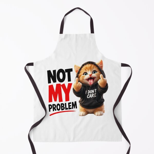 Item preview, Not My Problem Funny Cat Sticker – Middle Finger Kitten I Don't Care Sarcastic Gift designed and sold by IMOBILYARI VibeCore.