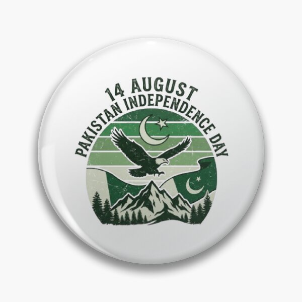 Item preview, 14 August Pakistan Independence Day T-Shirt | Vintage Eagle Pakistan Flag Mountain Retro Patriotic Design designed and sold by Faisal  Shah.