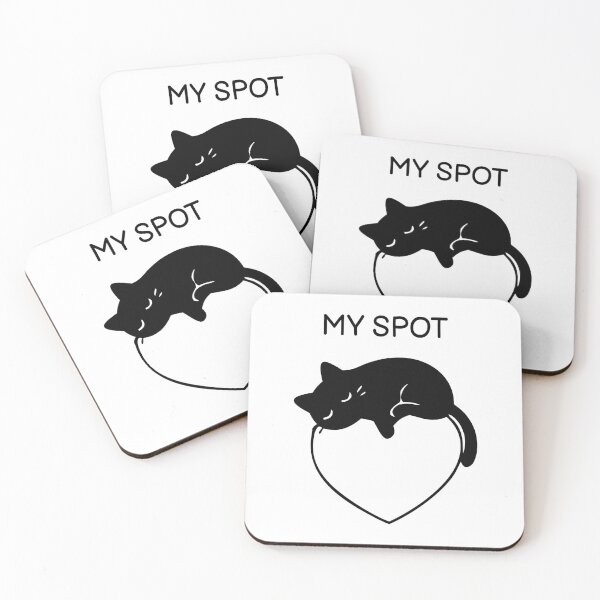 Item preview, My Spot Funny Black Cat Sticker designed and sold by FUEGO & NOX.