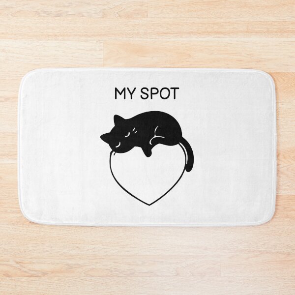 Aperçu de l'œuvre My Spot Funny Black Cat Sticker créée et vendue par FUEGO & NOX.