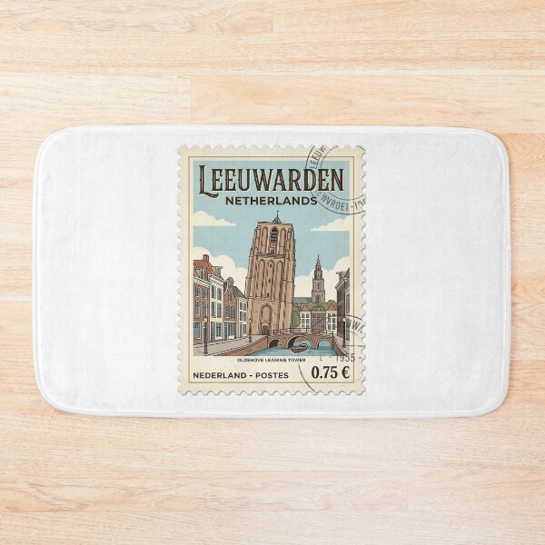 Item preview, Leeuwarden Netherlands Oldehove Leaning Tower Travel Stamp designed and sold by k3rstman1.
