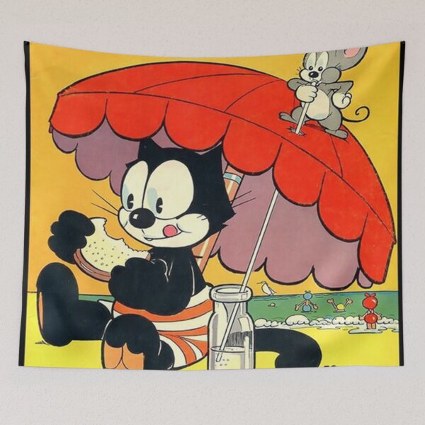 Item preview, Poster Felix the Cat at the beach designed and sold by CindyHiks.