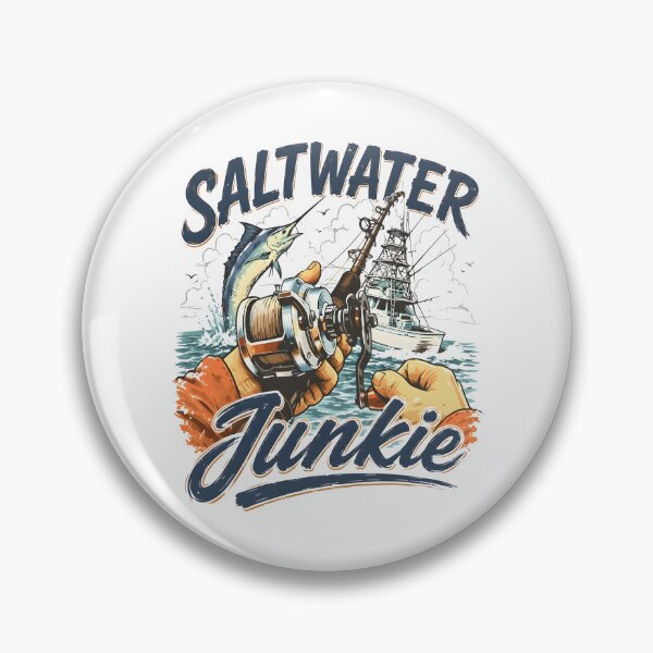 Item preview, Saltwater Junkie Shirt, Vintage Offshore Fishing Graphic Tee, Deep Sea Angler Boat Shirt, Sport Fishing Gift for Fishermen, Comfort Colors designed and sold by Blebaylem.