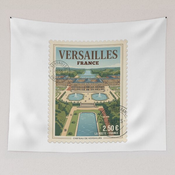 Item preview, Versailles France Palace Garden Vintage Travel Stamp designed and sold by k3rstman1.