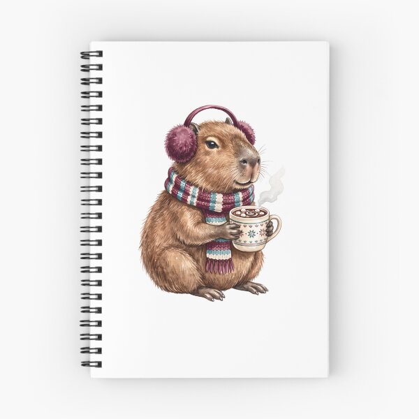 Item preview, Capybara wearing earmuffs scarf designed and sold by Steele-Art.