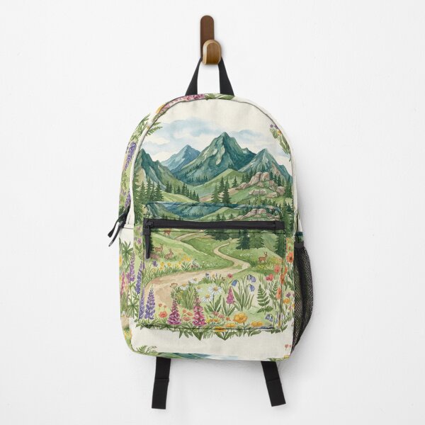 Item preview, Watercolor Mountain Wildflower Meadow Seamless Pattern designed and sold by Tem‑Tip of pen.