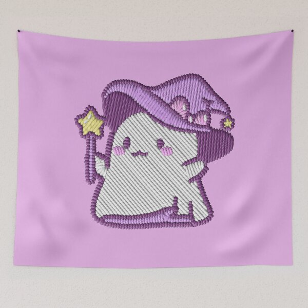 Item preview, Kawaii Witch Ghost Embroidery Patch Sticker designed and sold by · GAMING SOUL ·.