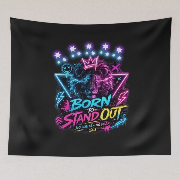 Item preview, Neon Lion Streetwear | Born To Stand Out designed and sold by CREATIVE HIVE.