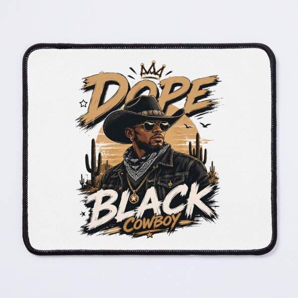 Item preview, Dope Black Cowboy T-Shirt – Cool Western Streetwear Graphic Tee Urban Cowboy Style designed and sold by Artimax-Studio.