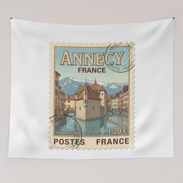 Item preview, Annecy France Palais De L'Isle Vintage Travel Stamp designed and sold by k3rstman1.