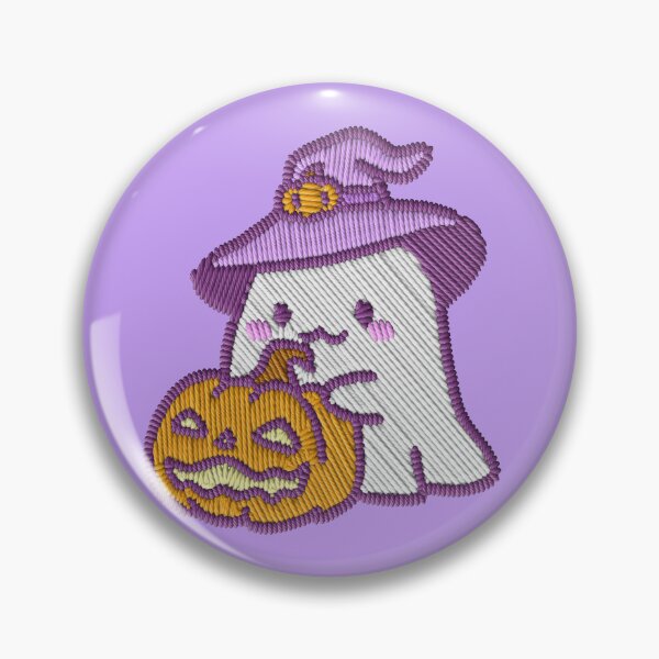 Item preview, Kawaii Ghost Witch Pumpkin Embroidery Patch Sticker designed and sold by · GAMING SOUL ·.