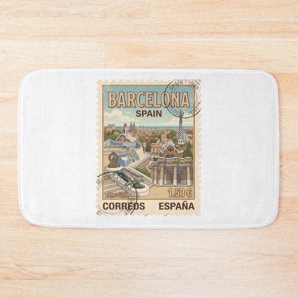Item preview, Vintage Barcelona Park Güell Travel Stamp designed and sold by k3rstman1.