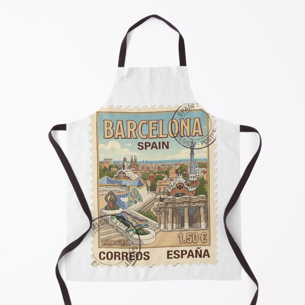 Item preview, Vintage Barcelona Park Güell Travel Stamp designed and sold by k3rstman1.