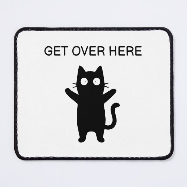 Item preview, Get Over Here Funny Black Cat Sticker designed and sold by FUEGO & NOX.