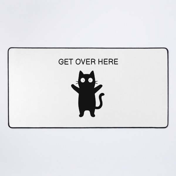 Item preview, Get Over Here Funny Black Cat Sticker designed and sold by FUEGO & NOX.