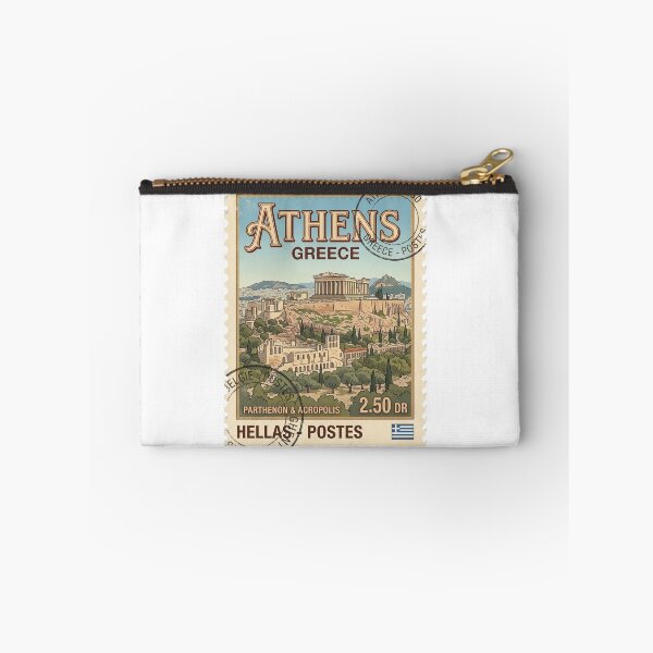 Item preview, Vintage Athens Greece Parthenon Acropolis Travel Stamp designed and sold by k3rstman1.
