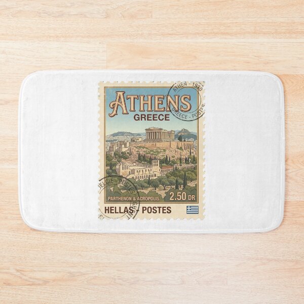 Item preview, Vintage Athens Greece Parthenon Acropolis Travel Stamp designed and sold by k3rstman1.