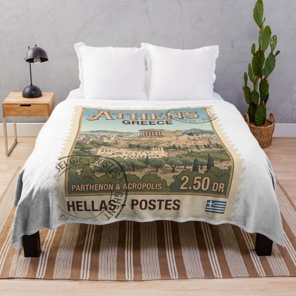 Item preview, Vintage Athens Greece Parthenon Acropolis Travel Stamp designed and sold by k3rstman1.