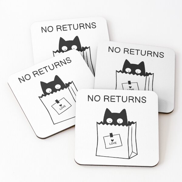 Item preview, No Return Funny Black Cat Sticker designed and sold by FUEGO & NOX.