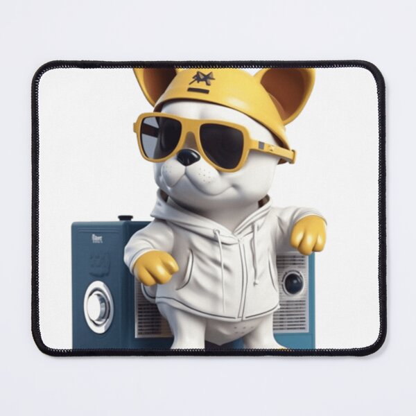 Item preview, Cool 3D French Bulldog with Sunglasses & Retro Radio designed and sold by ArhaanFashions.