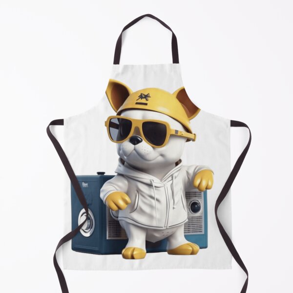 Artikelvorschau, Coole 3D-Französische Bulldogge mit Sonnenbrille und Retro-Radio entworfen und verkauft von ArhaanFashions.