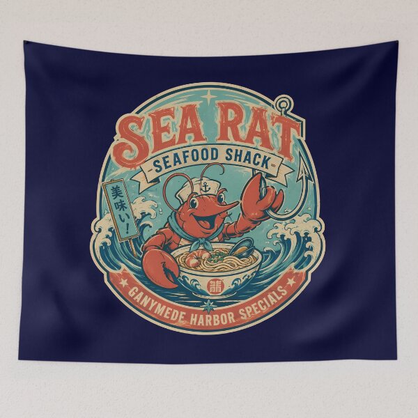 Item preview, Ganymede Sea Rat Seafood Shack Emblem designed and sold by agearb.