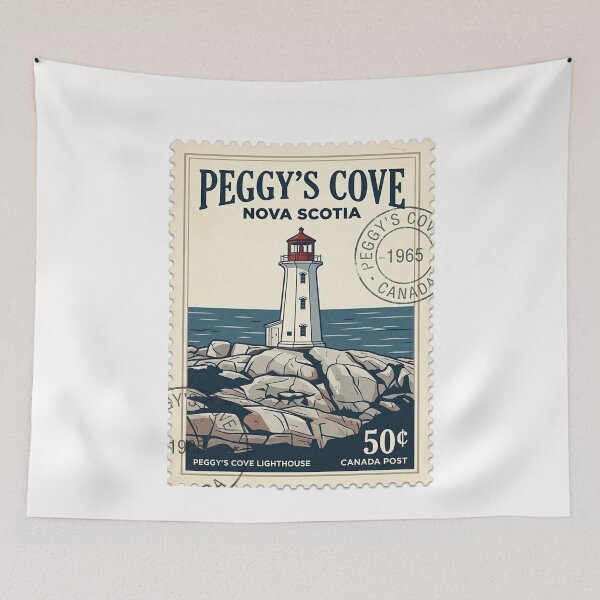 Item preview, Vintage Peggy's Cove Lighthouse Canada Travel Stamp designed and sold by k3rstman1.
