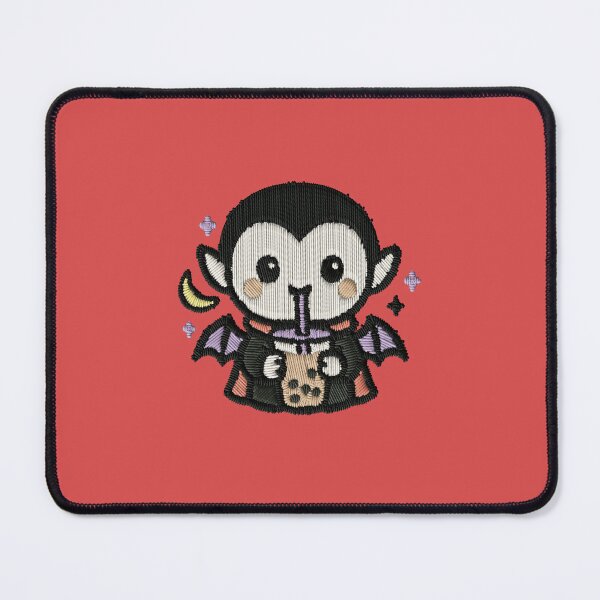 Item preview, Kawaii Vampire Boba Tea Embroidery Patch Sticker designed and sold by · GAMING SOUL ·.