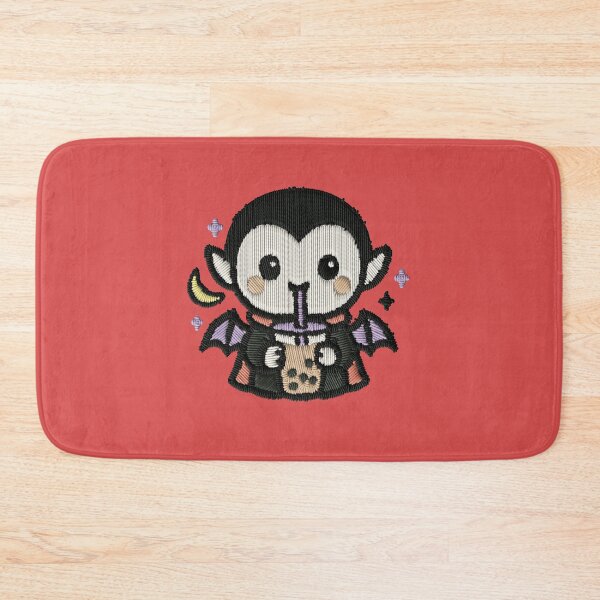 Item preview, Kawaii Vampire Boba Tea Embroidery Patch Sticker designed and sold by · GAMING SOUL ·.