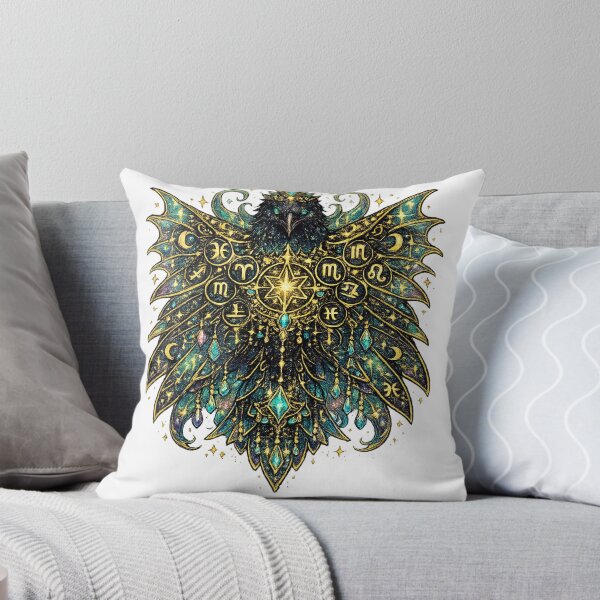 Item preview, Celestial Zodiac Raven | Mystic Astrology Bird | Cosmic Fantasy Gothic Art designed and sold by irfanshikh.