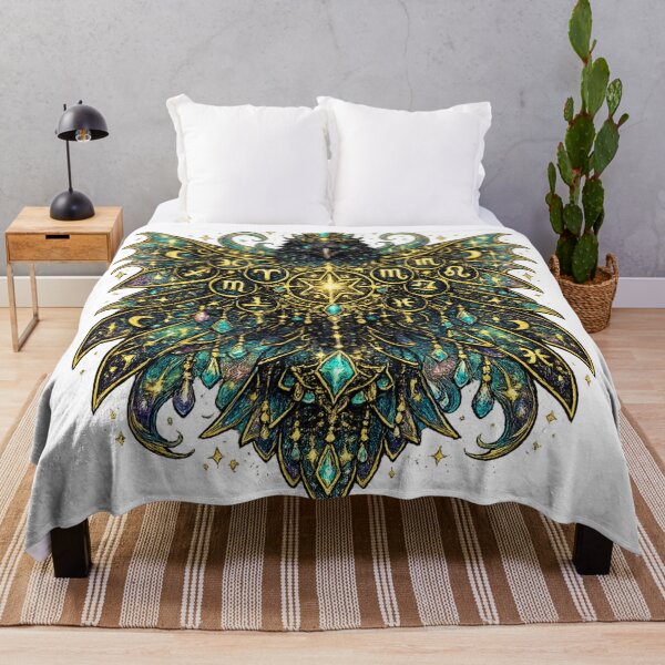 Item preview, Celestial Zodiac Raven | Mystic Astrology Bird | Cosmic Fantasy Gothic Art designed and sold by irfanshikh.