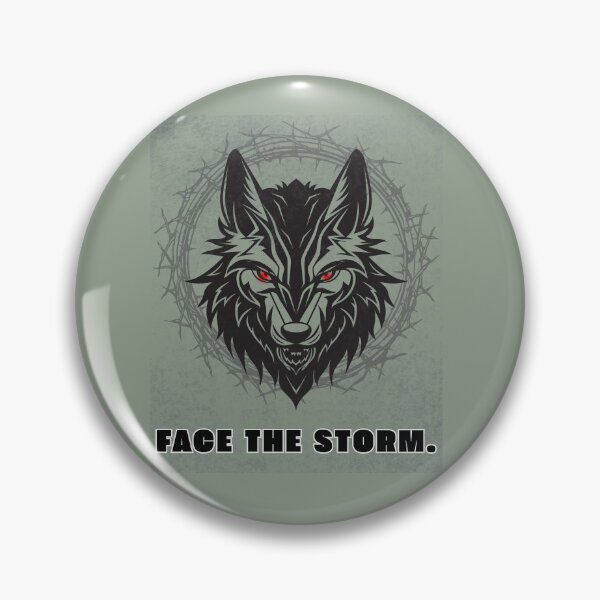 Item preview, Face the Storm Wolf designed and sold by AhmadAnnaPrints.