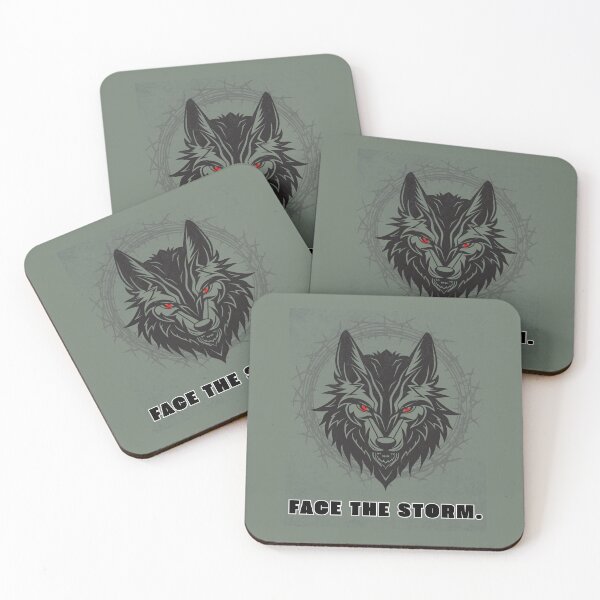 Item preview, Face the Storm Wolf designed and sold by AhmadAnnaPrints.