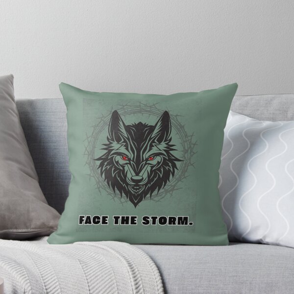 Item preview, Face the Storm Wolf designed and sold by AhmadAnnaPrints.