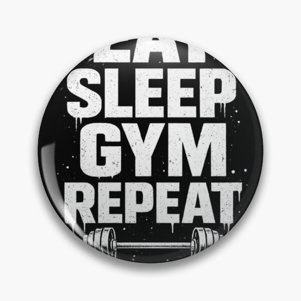 Item preview, Eat Sleep Gym Repeat Funny Workout Barbell T-Shirt designed and sold by PACS0011.