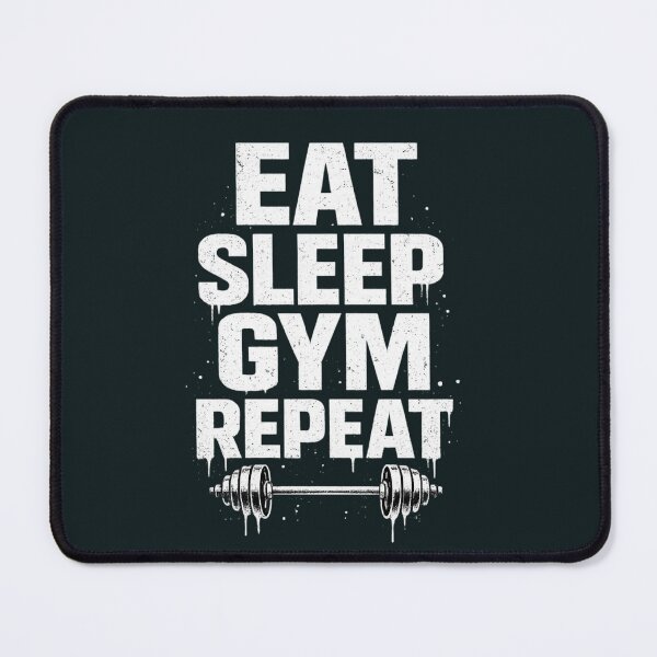 Item preview, Eat Sleep Gym Repeat Funny Workout Barbell T-Shirt designed and sold by PACS0011.