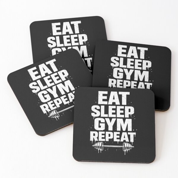 Item preview, Eat Sleep Gym Repeat Funny Workout Barbell T-Shirt designed and sold by PACS0011.